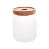 Pote-de-Vidro-Martelado-com-Tampa-de-Acacia-Petra-500ml-Lyor