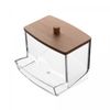 Porta-Cotonete-Retangular-de-Poliestireno-com-Tampa-de-Bambu-My-Box-9cm-x-8cm-x-7c-Lyor