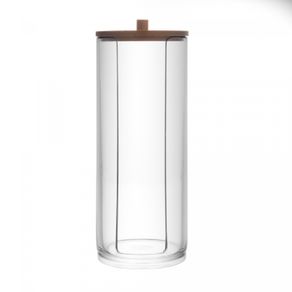 Porta-Algodao-de-Poliestireno-com-Tampa-de-Bambu-My-Box-7cm-x-7cm-x-19cm-Lyor
