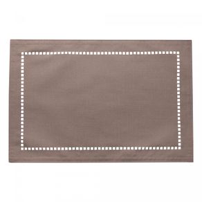 Lugar-Americano-de-Poliester-e-Linho-Levis-Marrom-45cm-x-30cm-Lyor