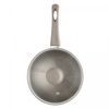 Panela-de-Inducao-Granito-Chef-18cm-Taupe-Aluminio-com-Revestimento-Ceramico-e-Tampa-de-Vidro-Lyor