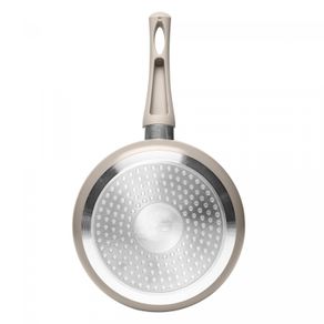 Panela-de-Inducao-Granito-Chef-16cm-Taupe-Aluminio-com-Revestimento-Ceramico-e-Tampa-de-Vidro-Lyor