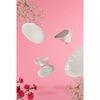 Prato-para-Sobremesa-de-Porcelana-New-Bone-Butterfly-Flower-19cm-x-19cm-x-2cm-Lyor