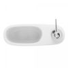 Porta-Detergente-Liquido-de-Ceramica-com-Suporte-para-Esponja-Branco-360ml-Lyor