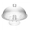 Prato-para-Bolo-com-Pe-e-Tampa-New-Butterfly-30cm-x-25cm-Cristal-Ecologico-Lyor