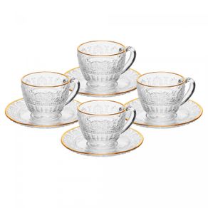 Conjunto-4-Xicaras-de-Cafe-com-Pires-Mauve-com-Fio-de-Ouro-90ml-Cristal-Wolff