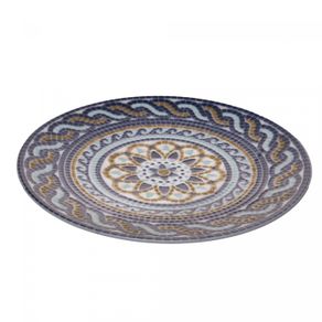 Prato-para-Sobremesa-Andaluz-21cm-Bege-e-Azul-Porcelana-Wolff
