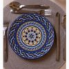 Prato-para-Sobremesa-Andaluz-21cm-Bege-e-Azul-Porcelana-Wolff