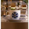 Xicara-de-Cha-com-Pires-Andaluz-190ml-Bege-e-Azul-Porcelana-Wolff