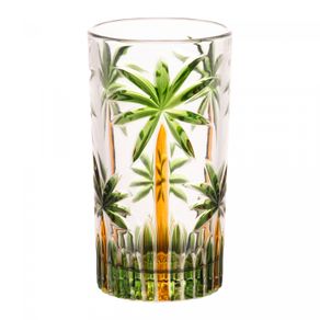 Copo-Alto-Palm-Tree-Handpaint-360ml-Cristal-Ecologico-Wolff