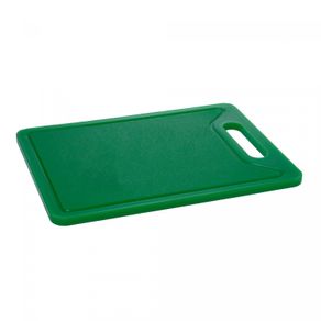 Placa-de-Corte-com-Canaleta-35cm-x-25cm-x-12cm-Verde-Polietileno-Rojemac-Profissional