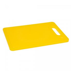 Placa-de-Corte-com-Canaleta-35cm-x-25cm-x-12cm-Amarela-Polietileno-Rojemac-Profissional