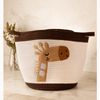 Cesta-Giraffe-29cm-x-29cm-x-29cm-Marrom-Branca-Poliester-Lyor