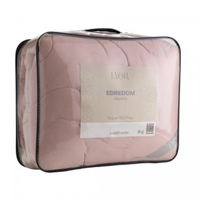 Edredom-Saphira-Queen-Toque-300-Fios-Rosa-Microfibra-Lyor