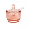 Acucareiro-de-Cristal-com-Colher-Pearl-Rosa-200ml-Wolff