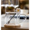 Xicara-de-Cha-com-Pires-e-Colher-com-Flor-Amarela-280ml-Vidro-Borossilicato-Wolff