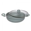 Wok-Inducao-com-Tampa-Vidro-Granito-Chef-28cm-Verde-Aluminio-com-Revestimento-Antiaderente-Lyor