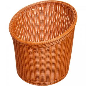 Cesta-Oval-25cm-x-15cm-x-8cm-Marrom-Polyrattan-Rojemac-Profissional