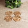 Conjunto-4-Porta-Copos-de-Fibra-Natural-Flor-Palm-10cm-Lyor