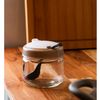 Pote-com-Tampa-e-Colher-Siena-300ml-Bege-Vidro-Lyor