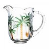 Conjunto-Jarra-com-6-Tacas-Palm-Hand-Painting-13L-240ml-Cristal-Ecologico-Lyor