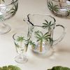 Conjunto-Jarra-com-6-Tacas-Palm-Hand-Painting-13L-240ml-Cristal-Ecologico-Lyor