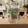 Conjunto-Jarra-com-6-Tacas-Palm-Hand-Painting-13L-240ml-Cristal-Ecologico-Lyor